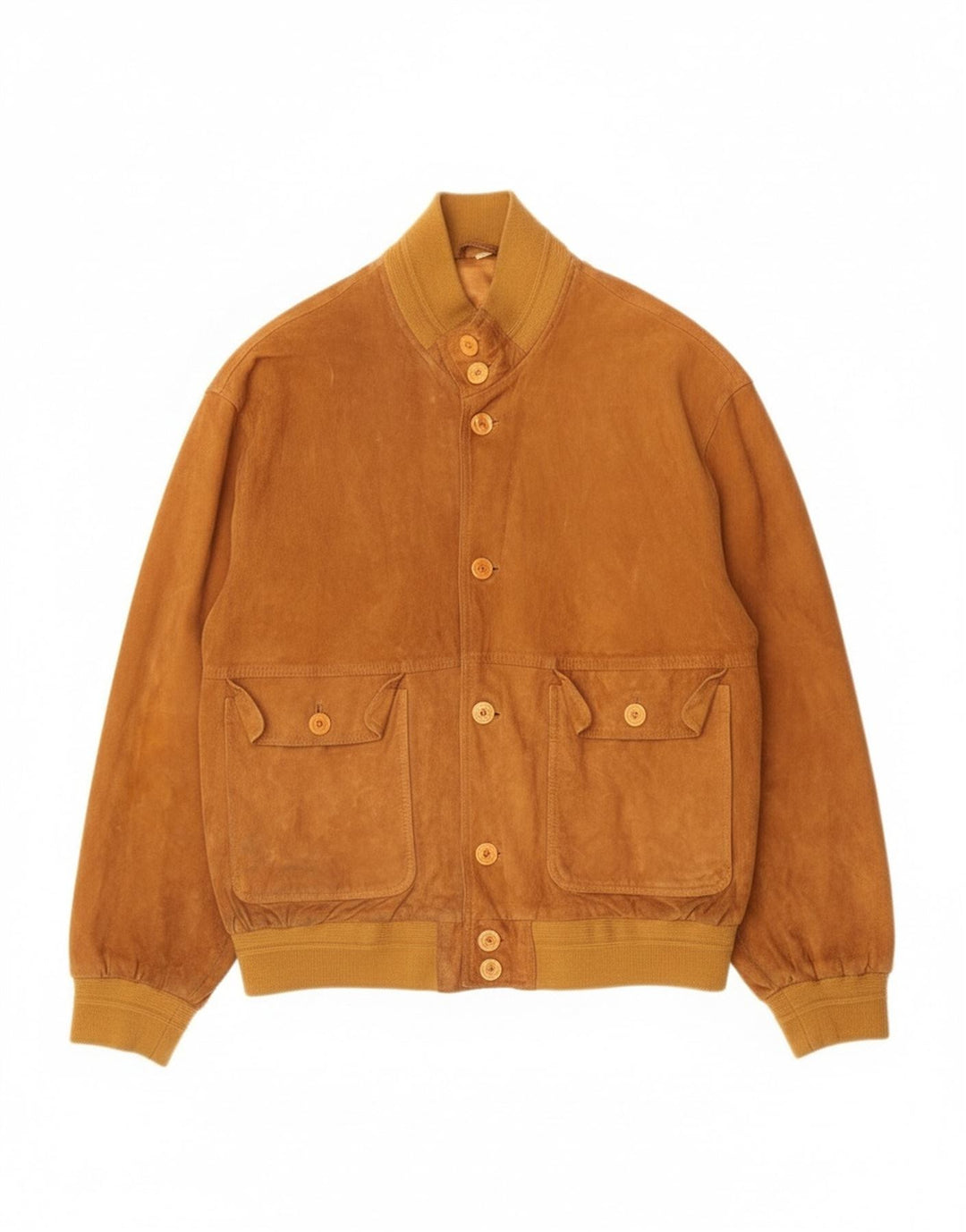 Vintage herre ruskind bomberjakke IT 50 Stort beige læder