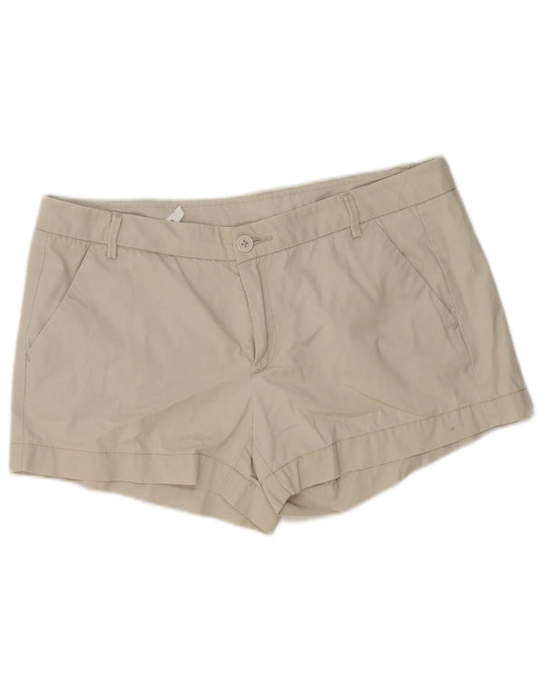 Benetton Dame Chino Shorts UK 14 Large W36 Beige Bomuld