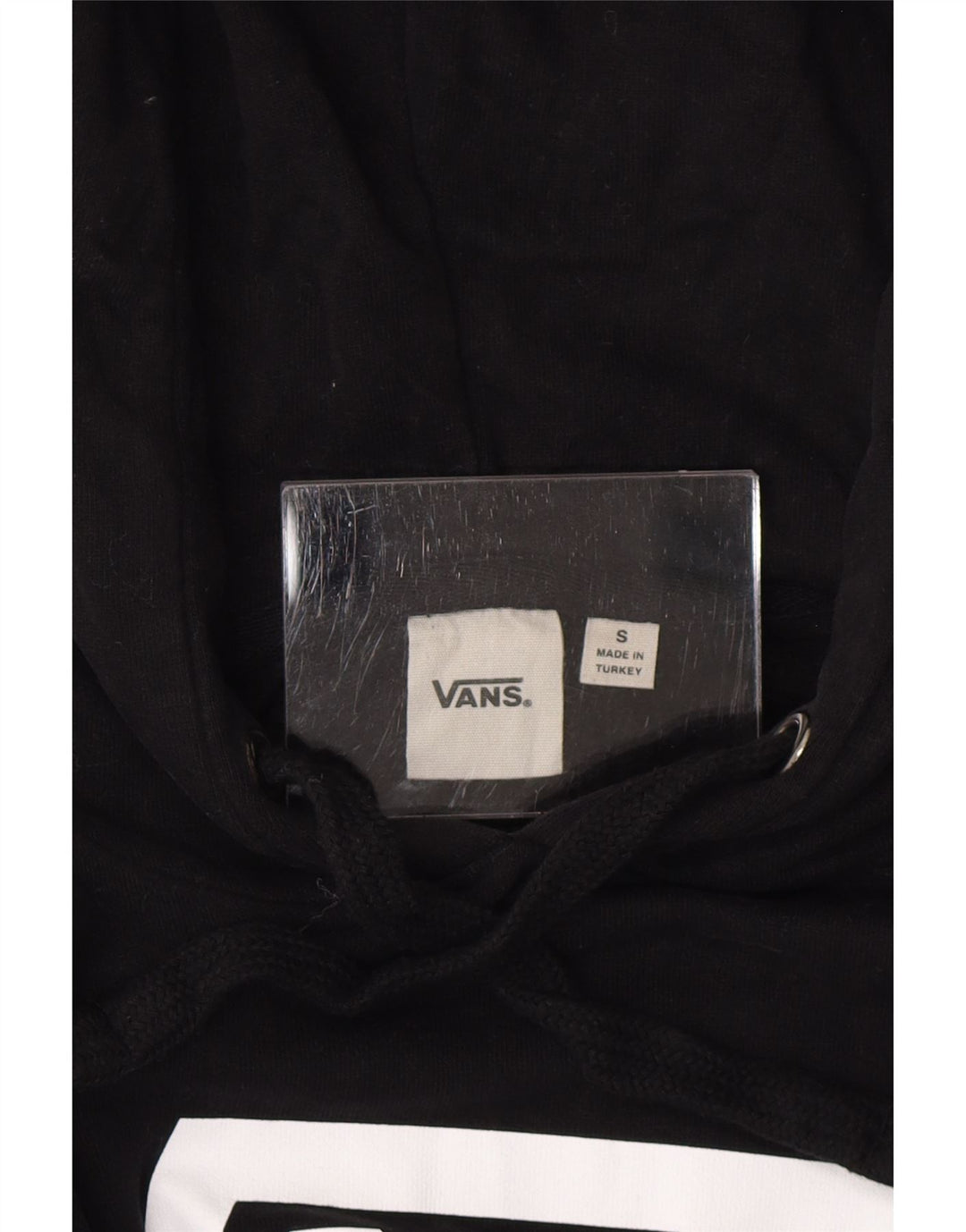 Vans Graphic Hoodie Jumper UK 10 Small Black