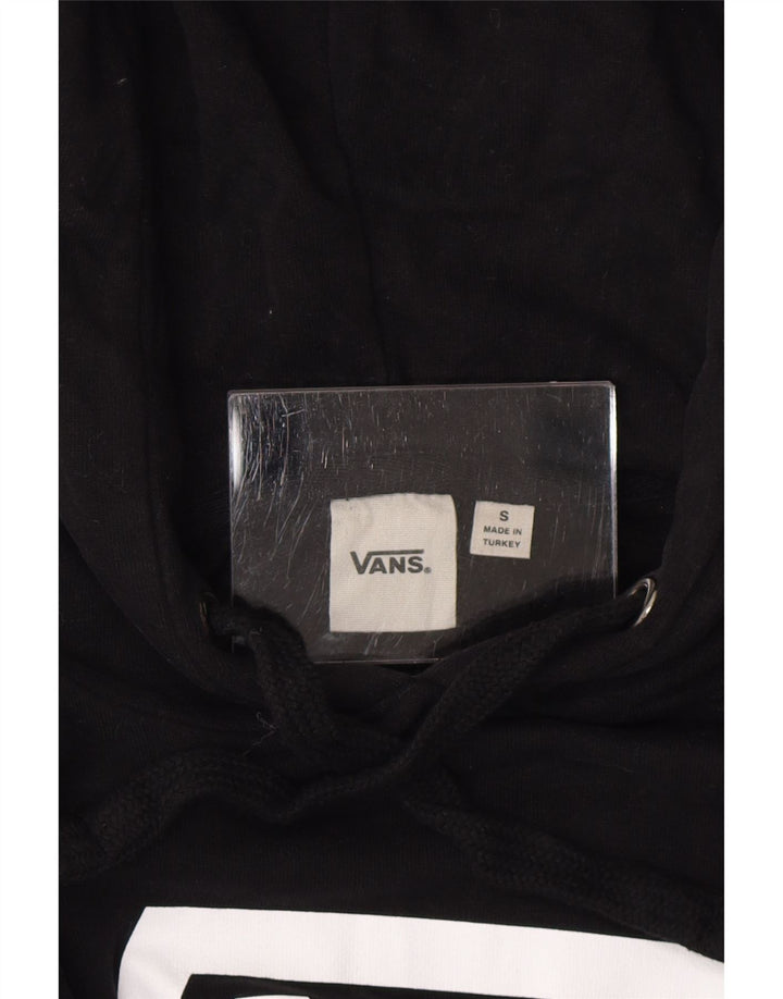 Vans Graphic Hoodie Jumper UK 10 Small Black
