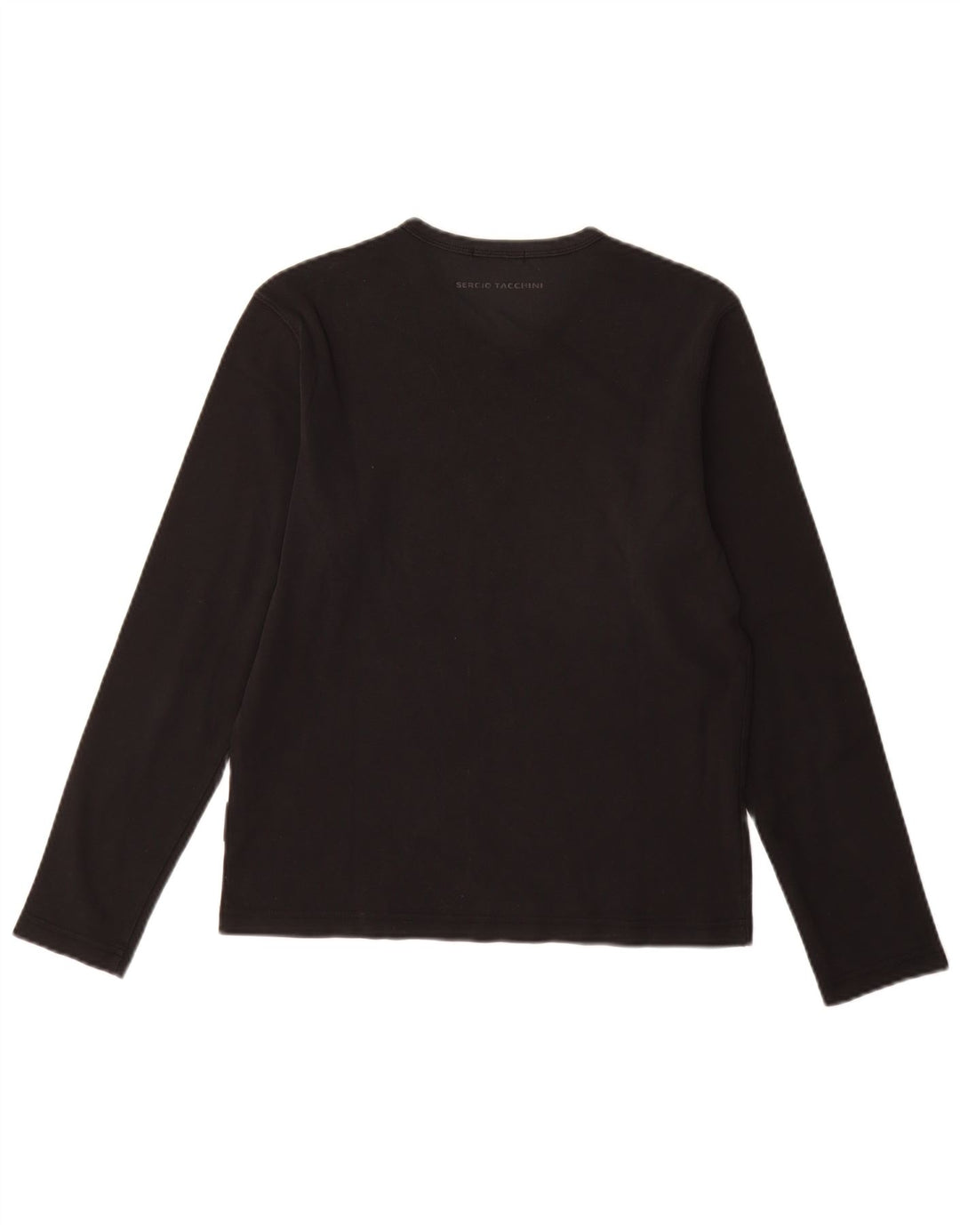 SERGIO TACCHINI Dame Top Langærmet UK 12 Medium Sort Bomuld