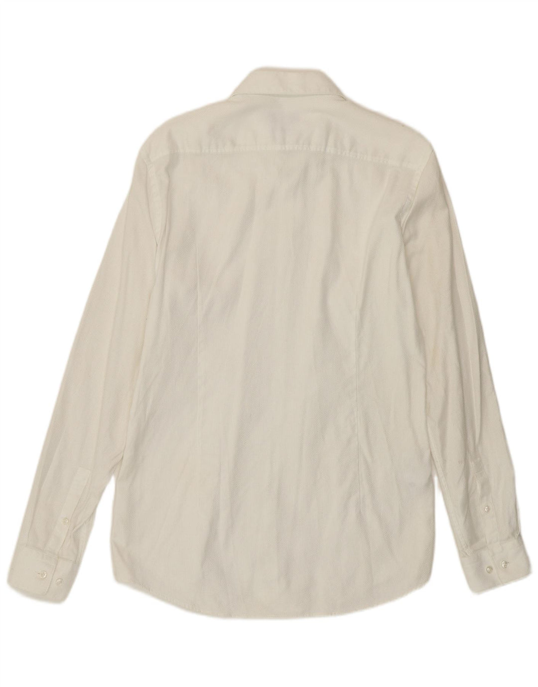 Hugo Boss Herre Slim Fit Skjorte Størrelse 40 15 3/4 Medium Hvid Bomuld