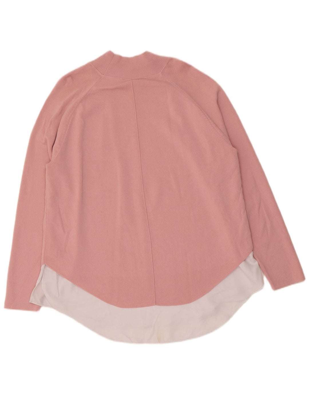 Ted Baker Dame Turtle Neck Sweater Størrelse 3 Medium Pink Colourblock
