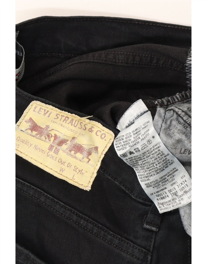 LEVI'S Herre 513 Skinny Jeans W31 L26 Sort Bomuld