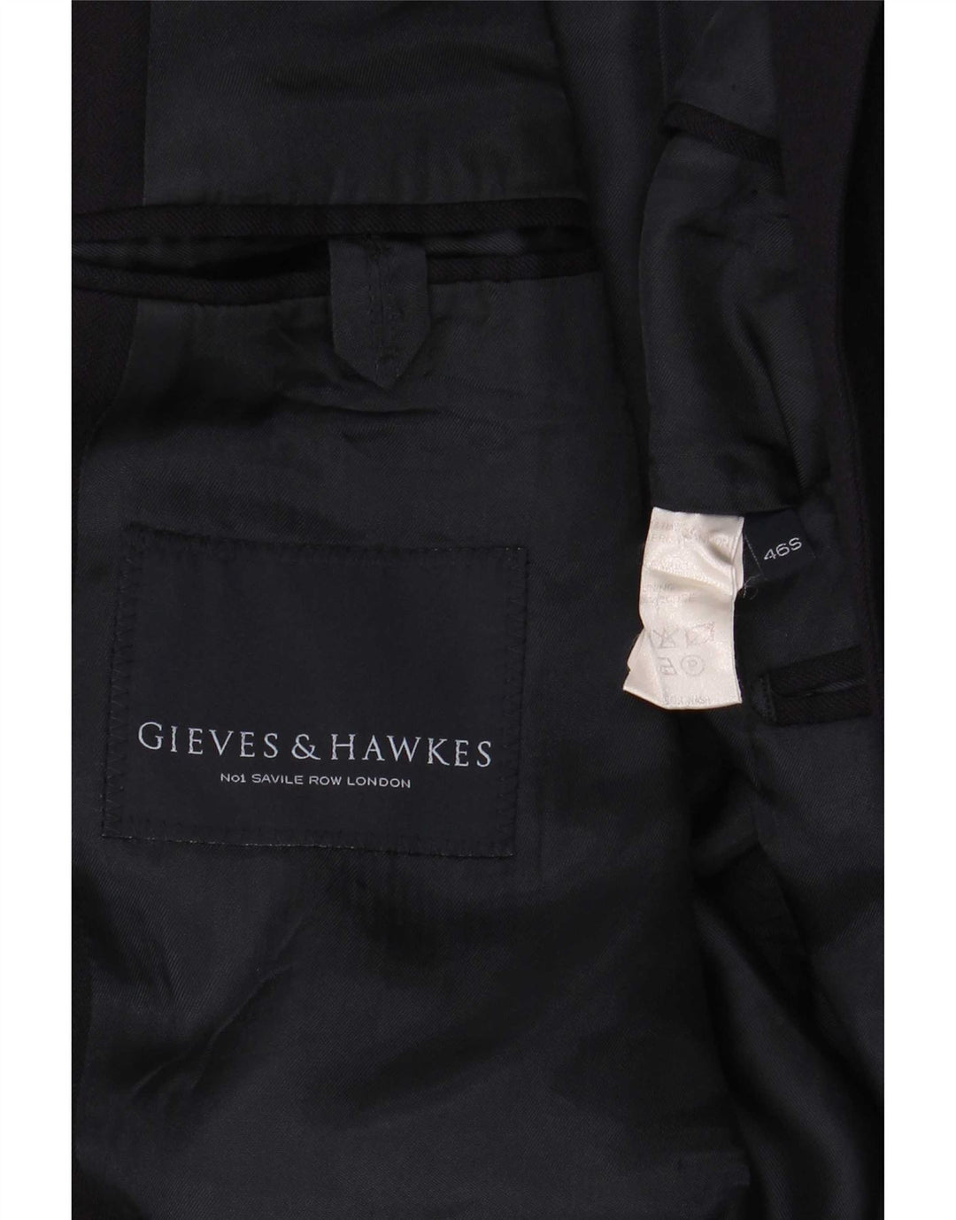 Gieves & Hawkes Herre 2-knaps blazerjakke UK 46 3XL Marineblå Uld