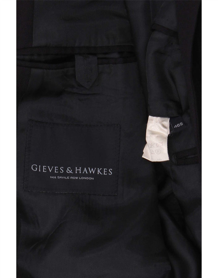 Gieves & Hawkes Herre 2-knaps blazerjakke UK 46 3XL Marineblå Uld