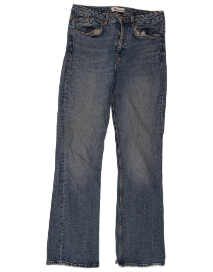 Zara Dame Flared Jeans EU 40 Medium W30 L30 Blå