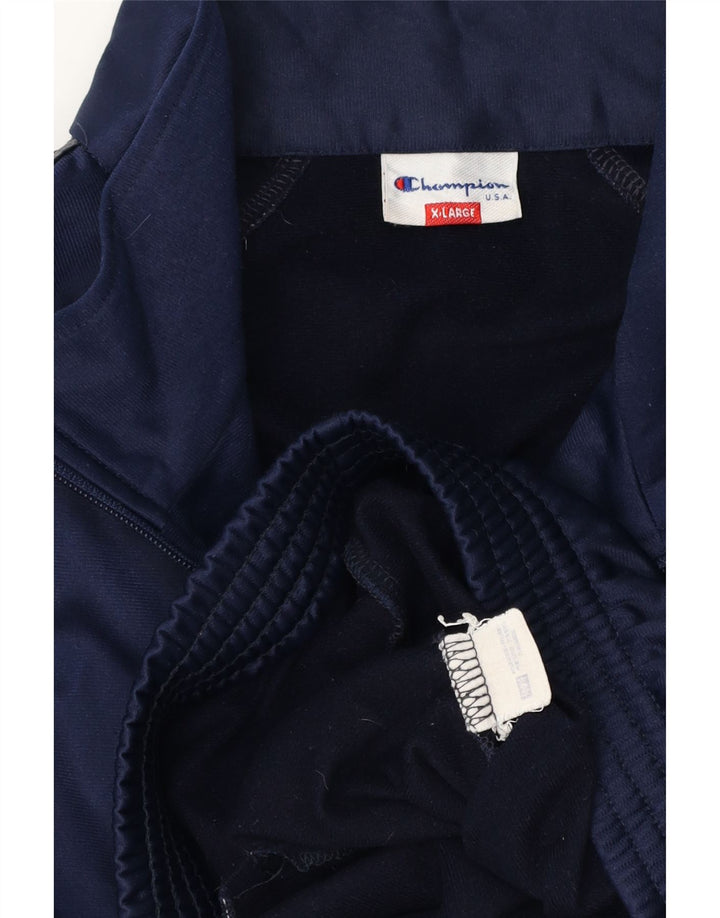 Champion Herre USA Grafisk træningsdragt Topjakke XL Navy Blue Polyester