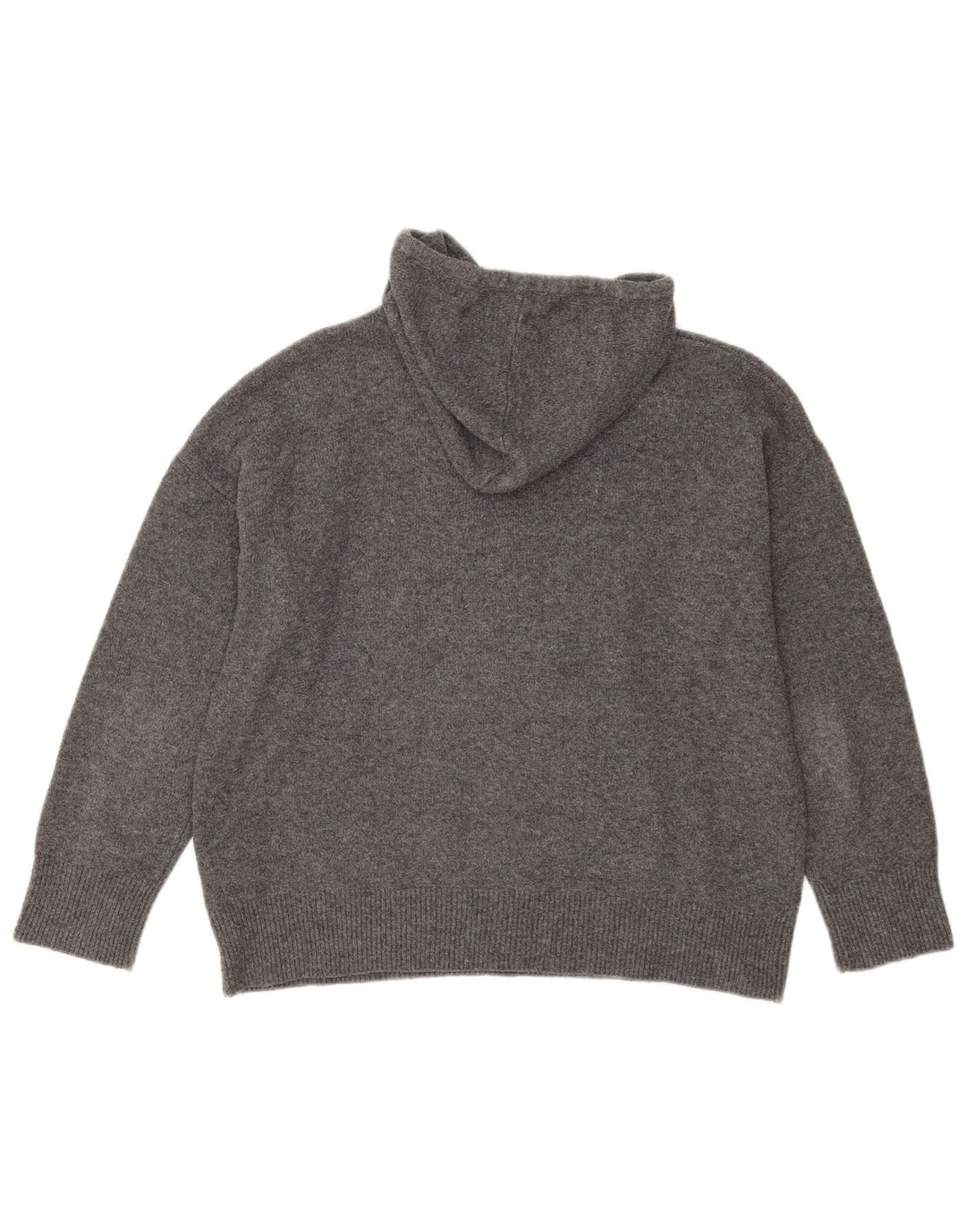 Zara oversize sweater med hætte til kvinder UK 10 Lille grå polyester