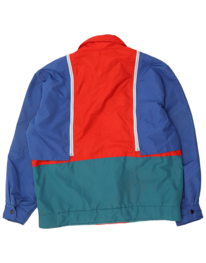 Vintage Herre Windbreaker Jacket UK 42 XL Blå Colourblock