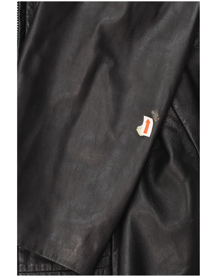 GERRY WEBER Læderfrakke til kvinder UK 16 Stor sort læder