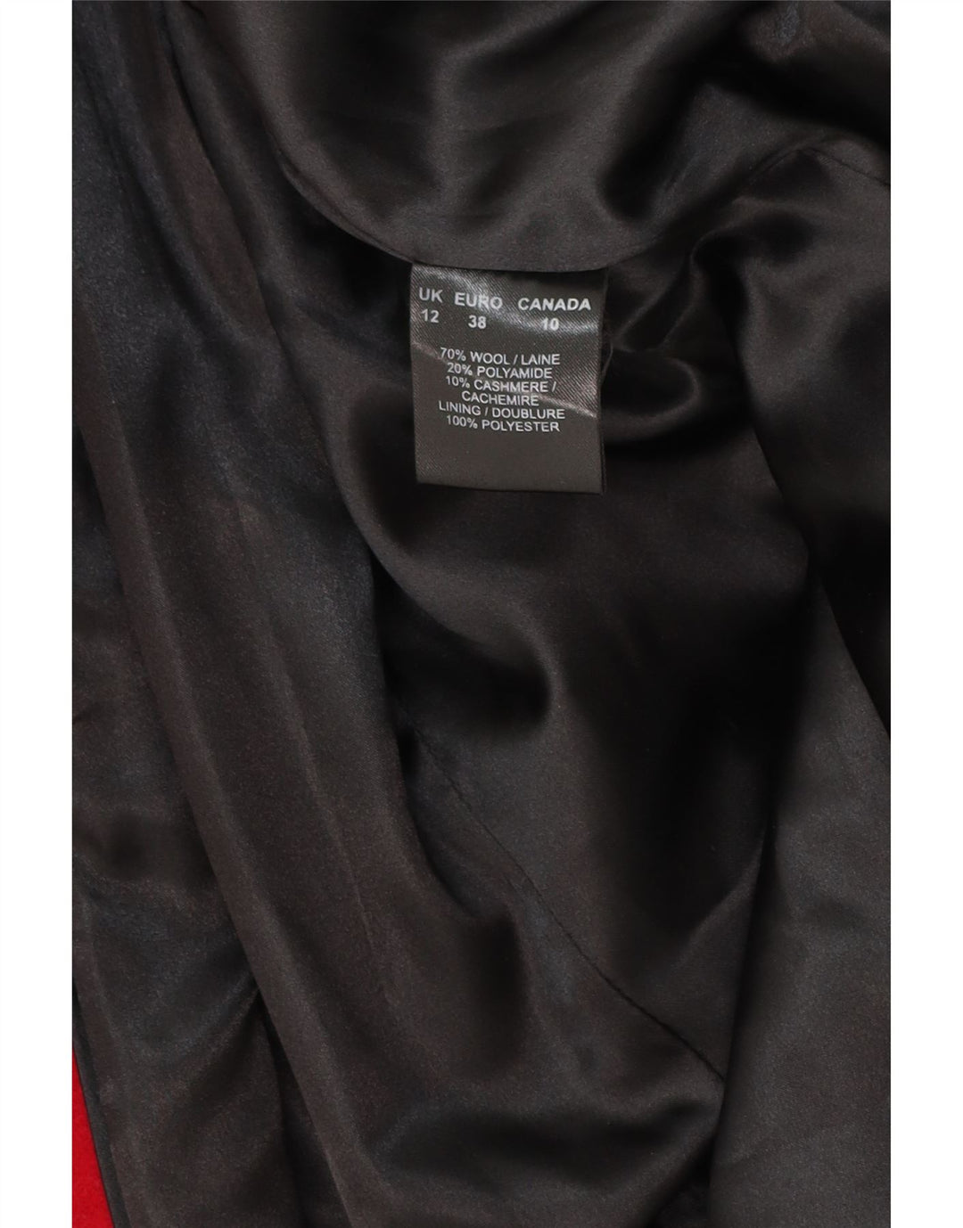 WINDSMOOR Womens Double Breasted Coat UK 12 Medium  Red Wool Vintage Windsmoor and Second-Hand Windsmoor from Messina Hembry 