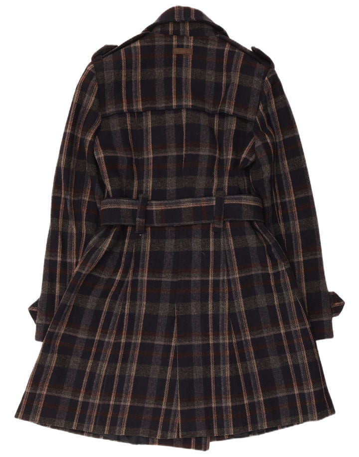 Marlboro Classics Trench Coat til kvinder IT 44 Medium Black Check