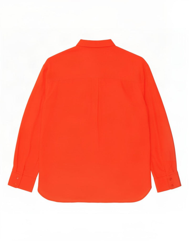 Benetton Dameskjortebluse UK 14 Medium Rød Viscose