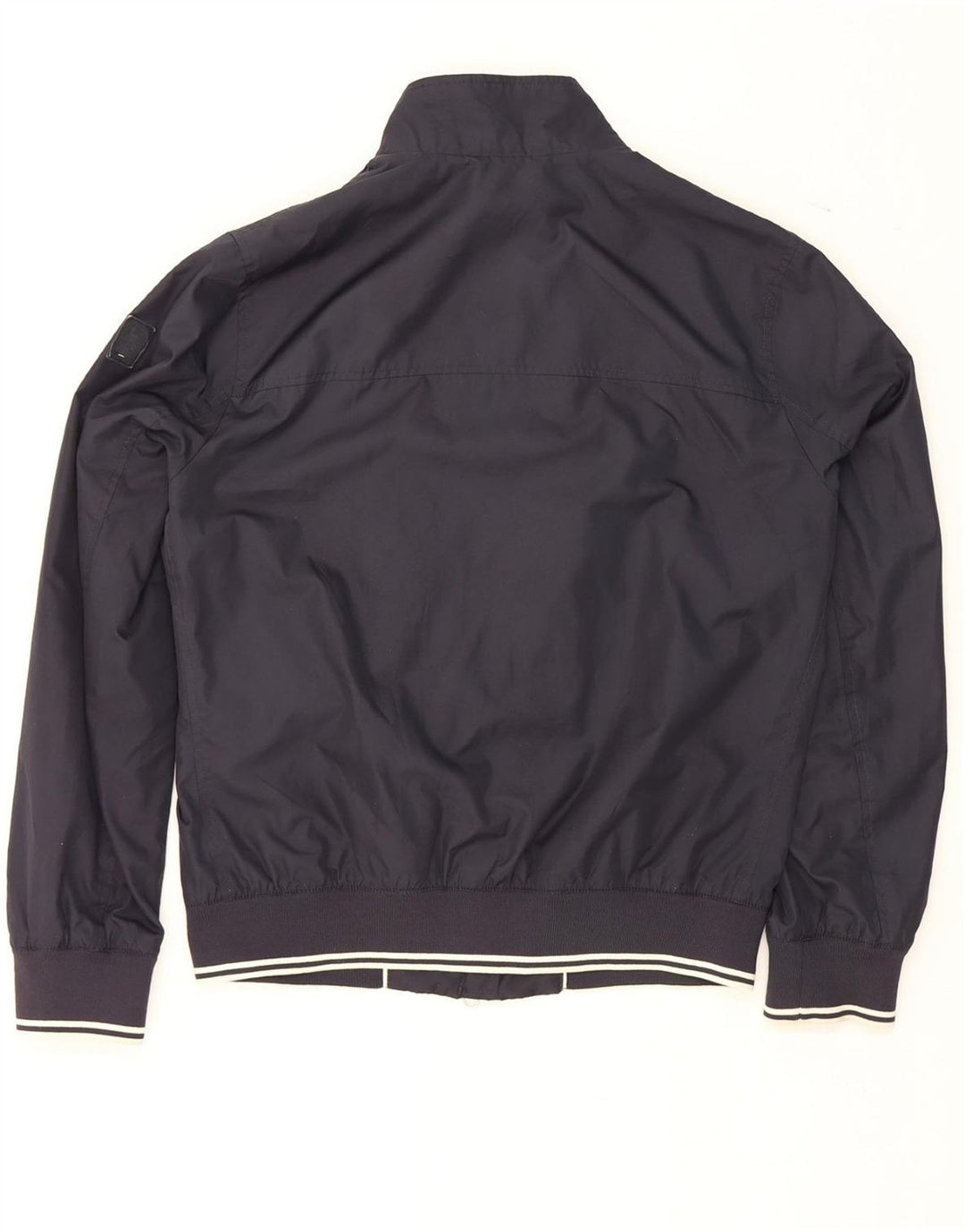 MARINA YACHTING Mens Bomber Jacket IT 50 Large Navy Blue Polyester Vintage Marina Yachting and Second-Hand Marina Yachting from Messina Hembry 
