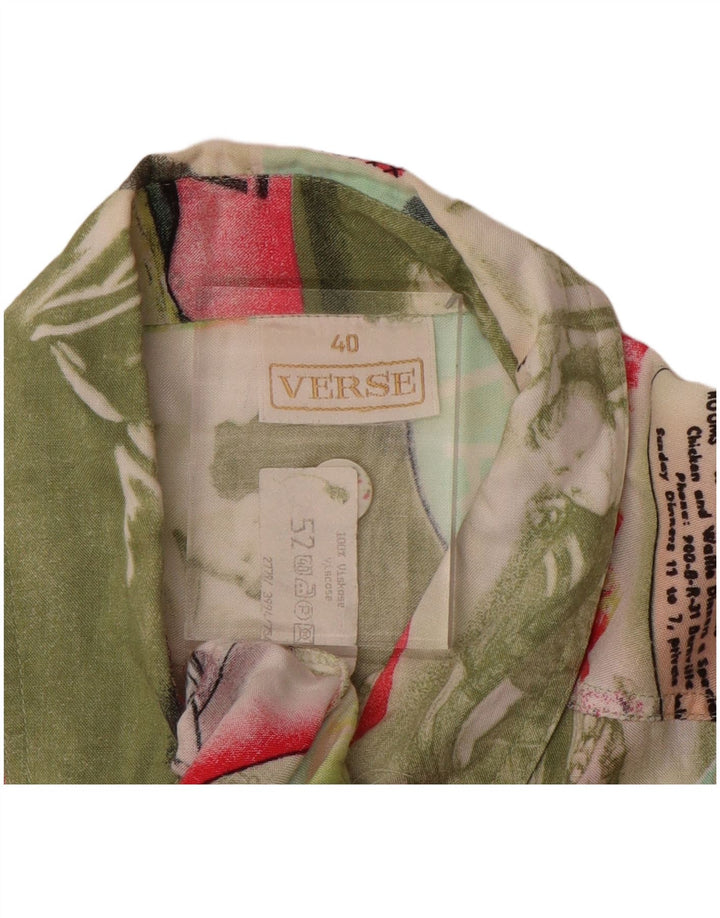 VERSE Grafisk skjortebluse til kvinder EU 40 Medium Flerfarvet Patchwork