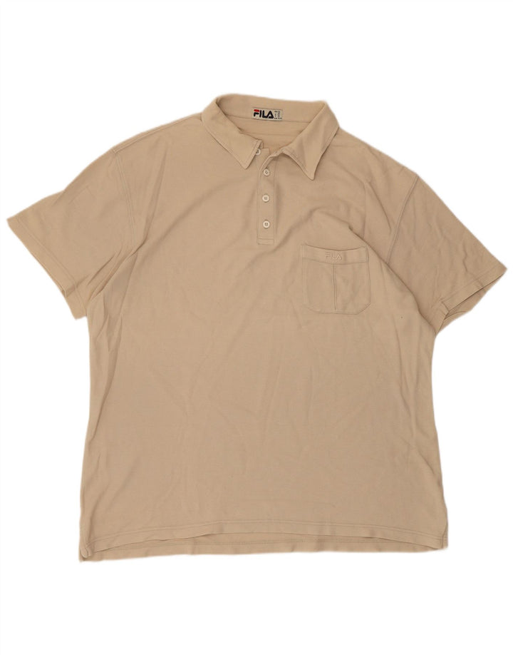 FILA Poloshirt til mænd XL Beige Bomuld