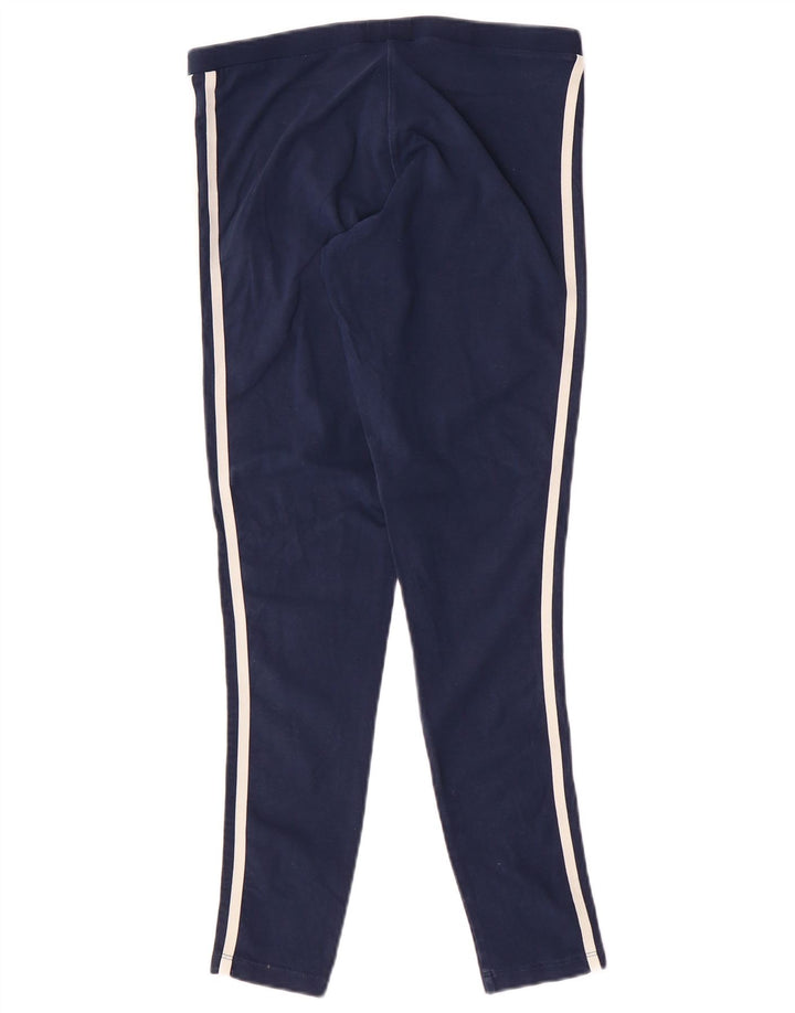 Adidas Dame Leggings UK 12 Medium Navy Blue Bomuld