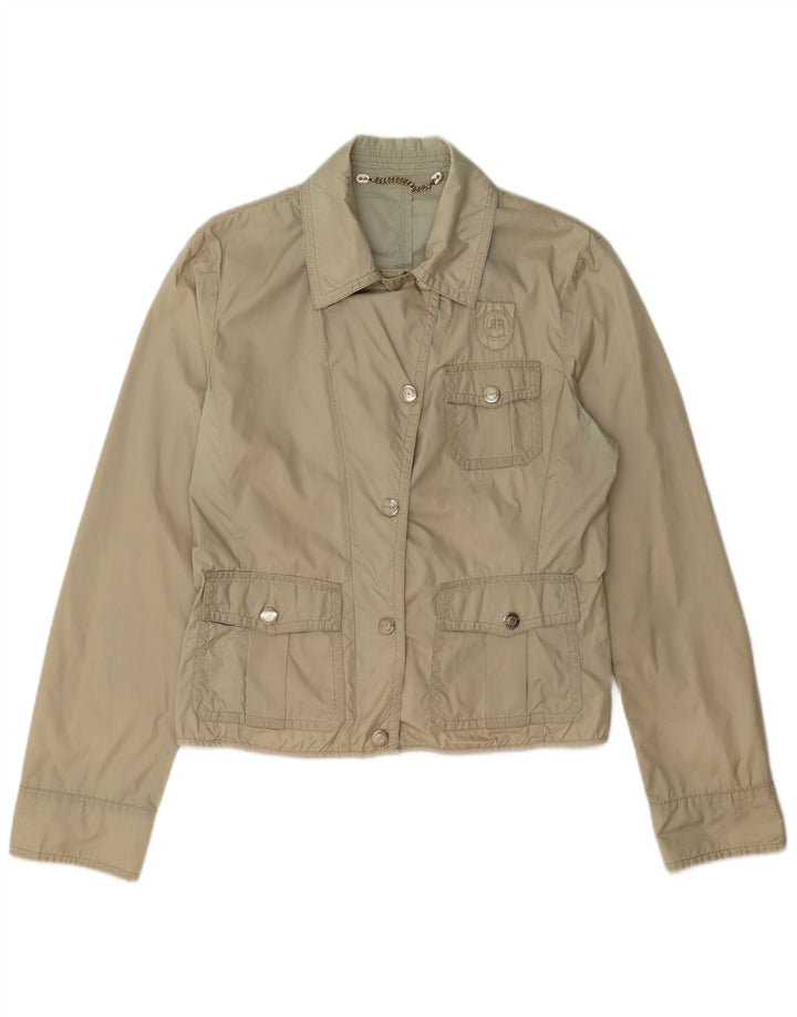 Cerruti 1881 Womens Utility Jacket IT 44 Medium Beige Nylon