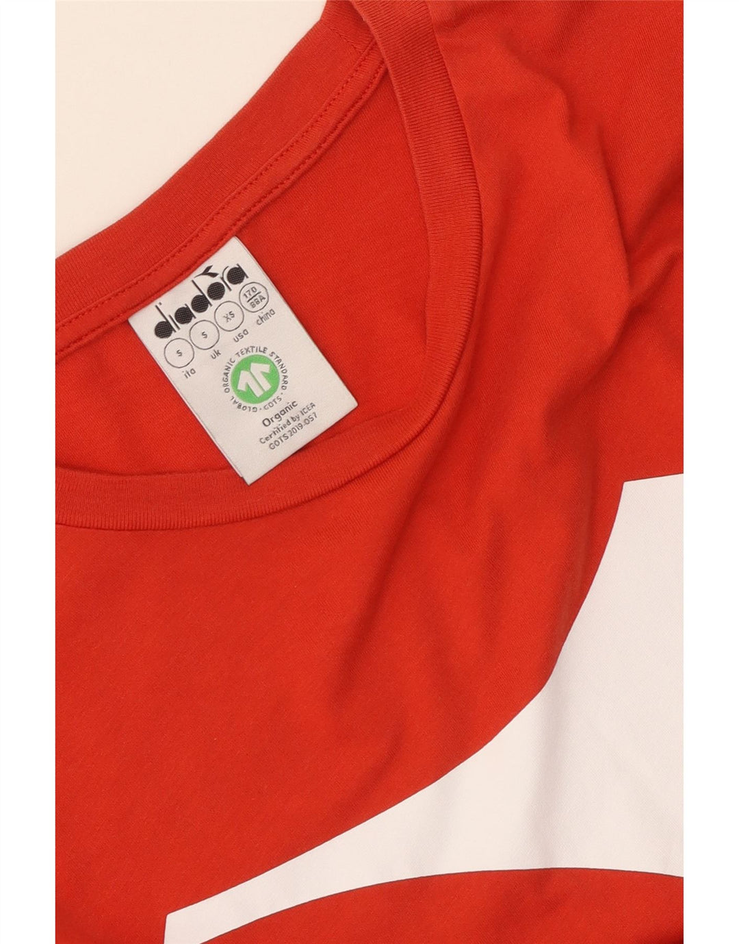 Diadora Herre Grafisk T-Shirt Top Lille Rød