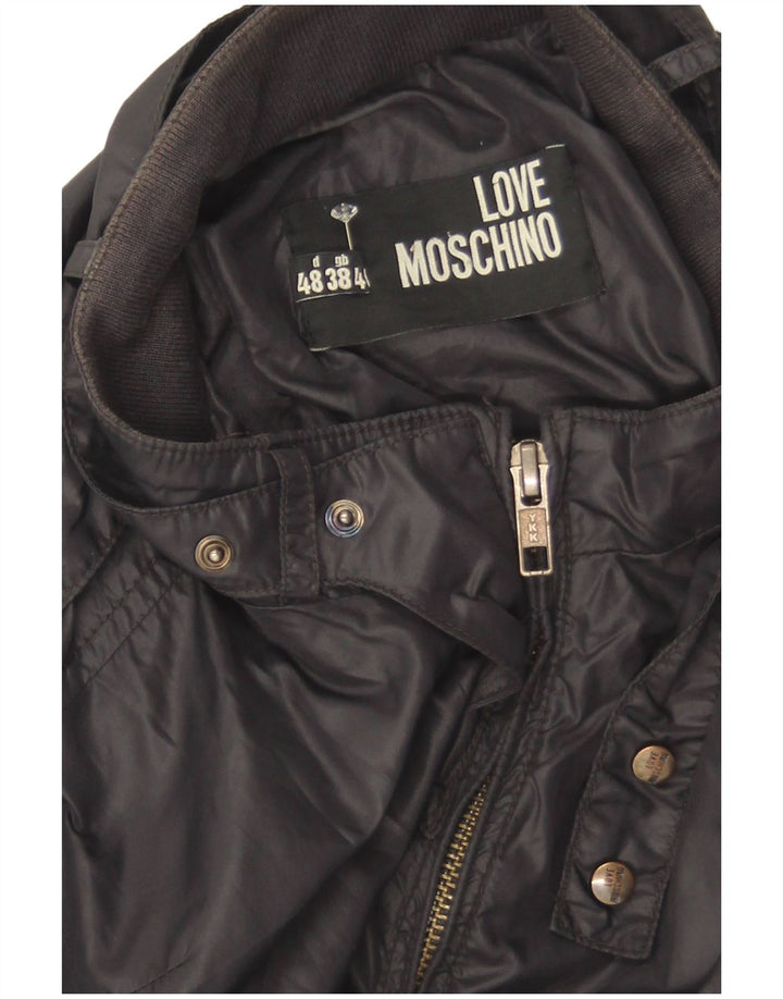 Moschino Bomberjakke til mænd UK 38 Medium Sort Polyamid