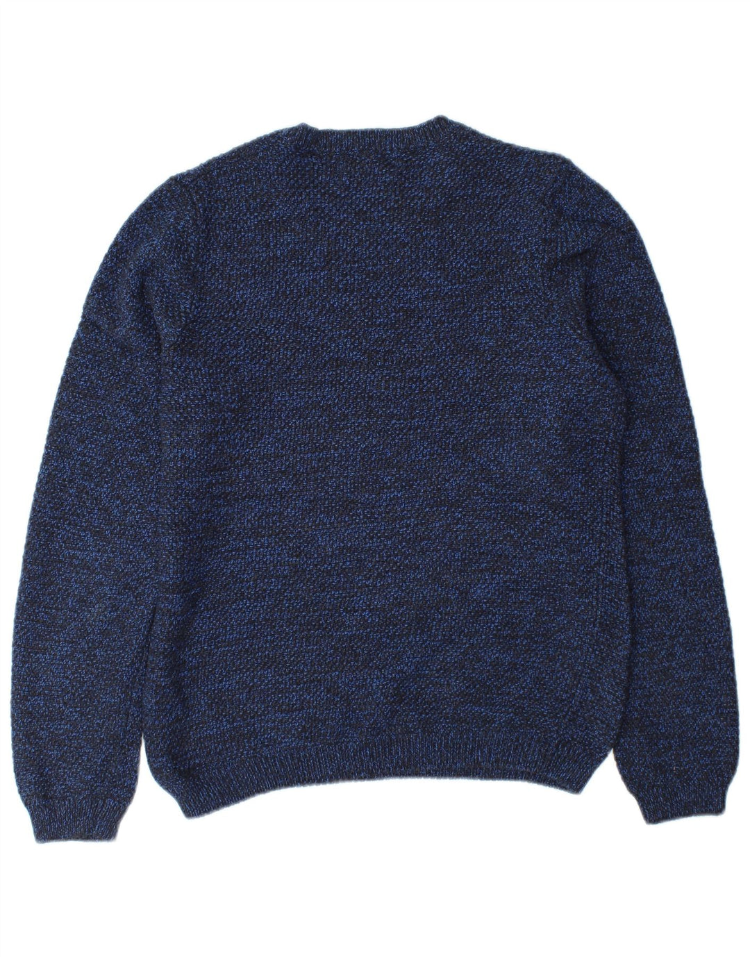 Marks & Spencer Herre sweater med rund hals, lille blå flækket bomuld