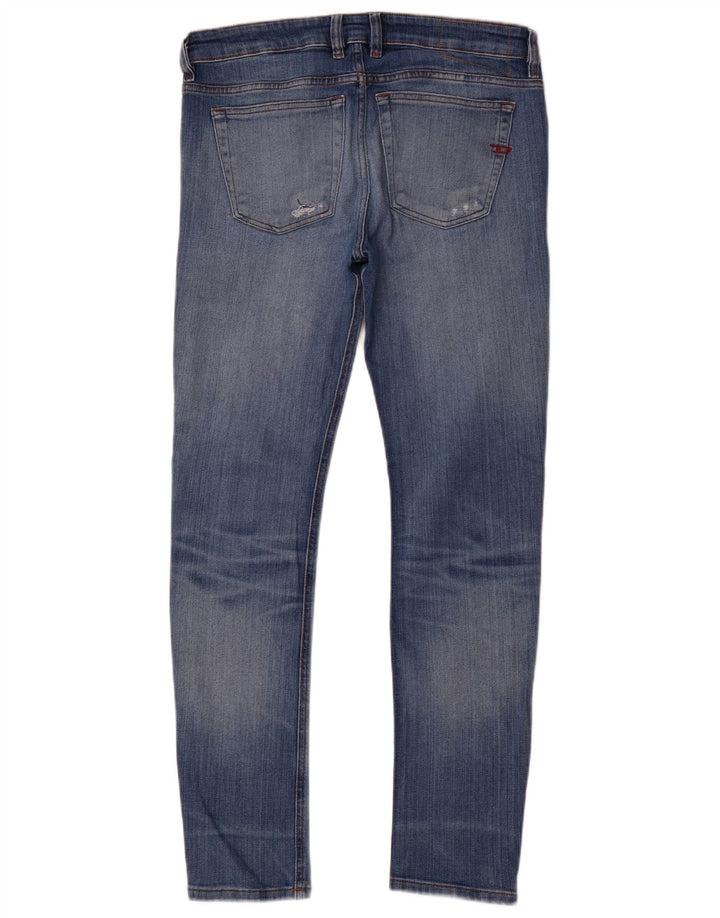 Diesel Herre Distressed Slim Jeans W32 L32 Blå Bomuld