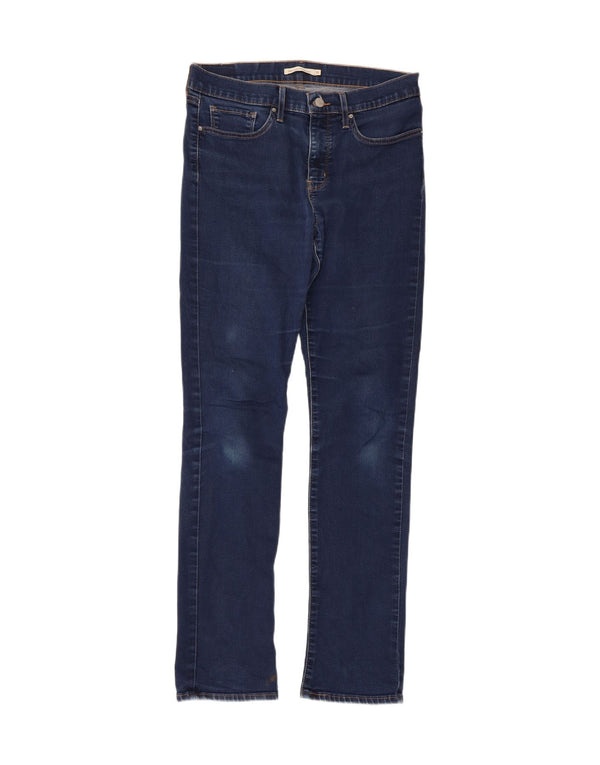 Levi's Dame 314 Shaping Straight Jeans W31 L32 Blå Bomuld