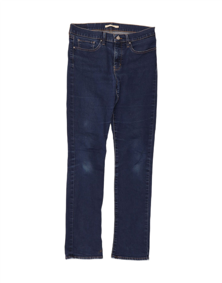 Levi's Dame 314 Shaping Straight Jeans W31 L32 Blå Bomuld