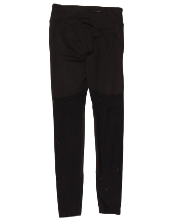 Nike Kvinders Dri Fit Grafik Leggings UK 4 XS Sort Polyester