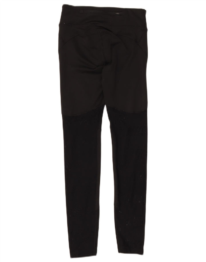 Nike Kvinders Dri Fit Grafik Leggings UK 4 XS Sort Polyester