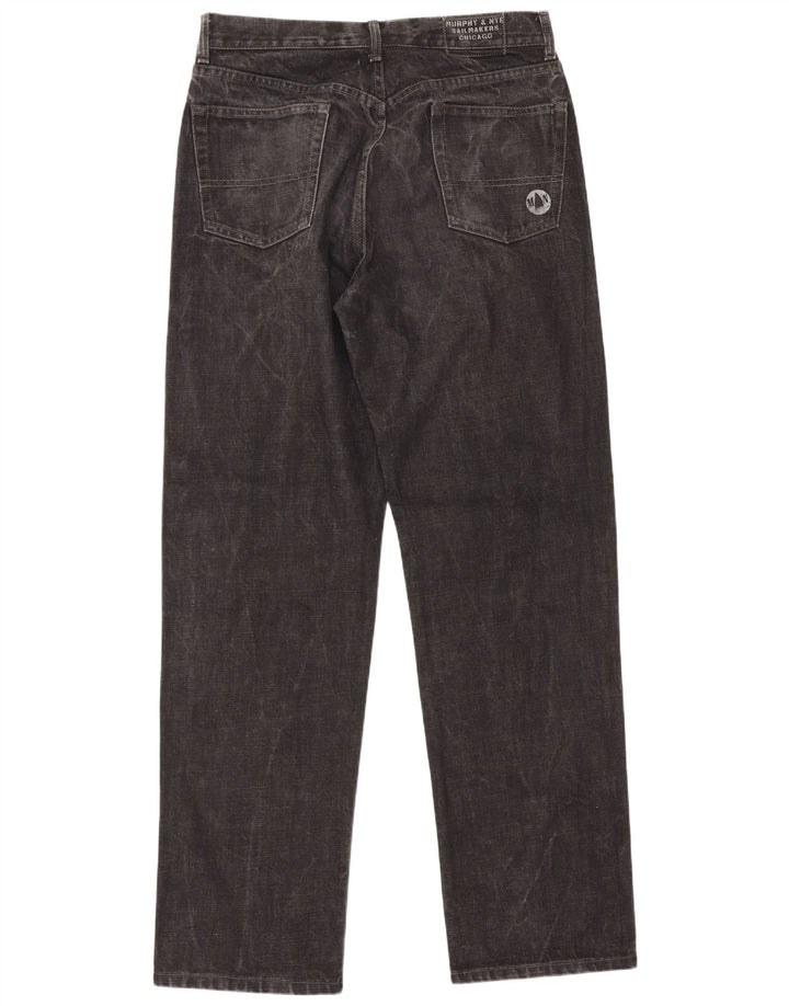 Murphy & Nye Straight Jeans til mænd W34 L33 Sort bomuld