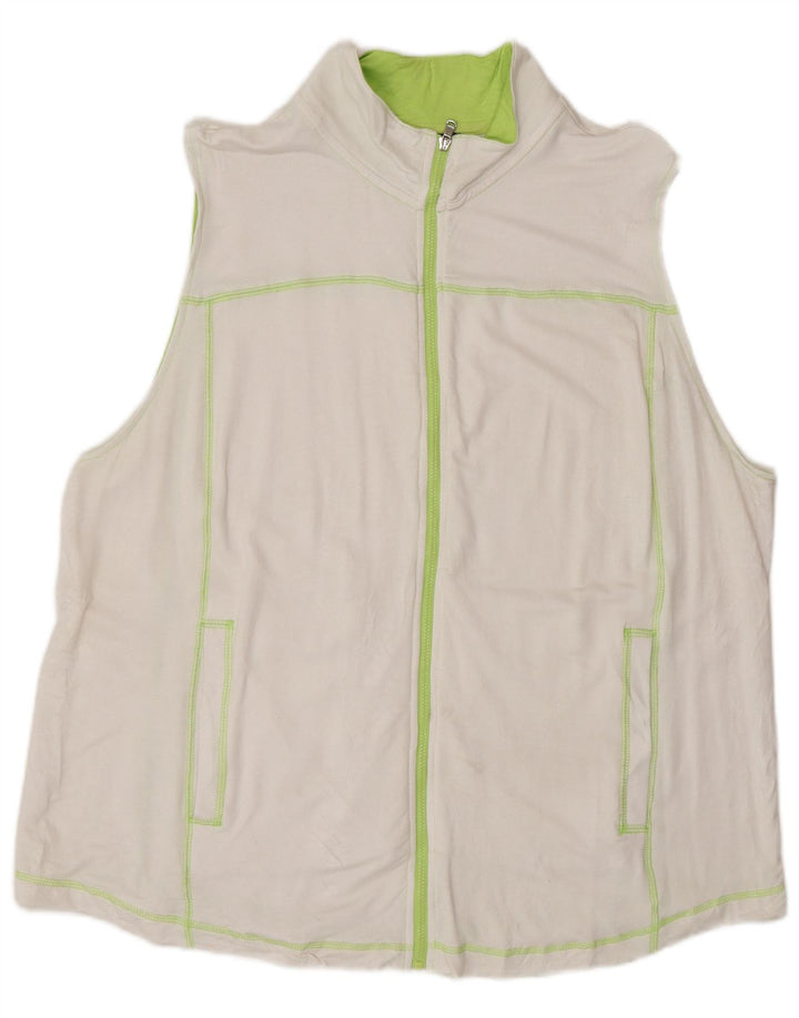 Chaps Dame Ærmeløs træningsdragt Top UK 20 2XL Hvid Viscose