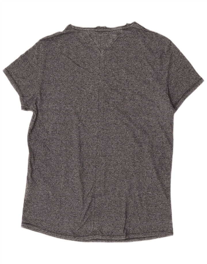 Tommy Hilfiger Dame T-Shirt Top UK 14 Medium Grå Bomuld