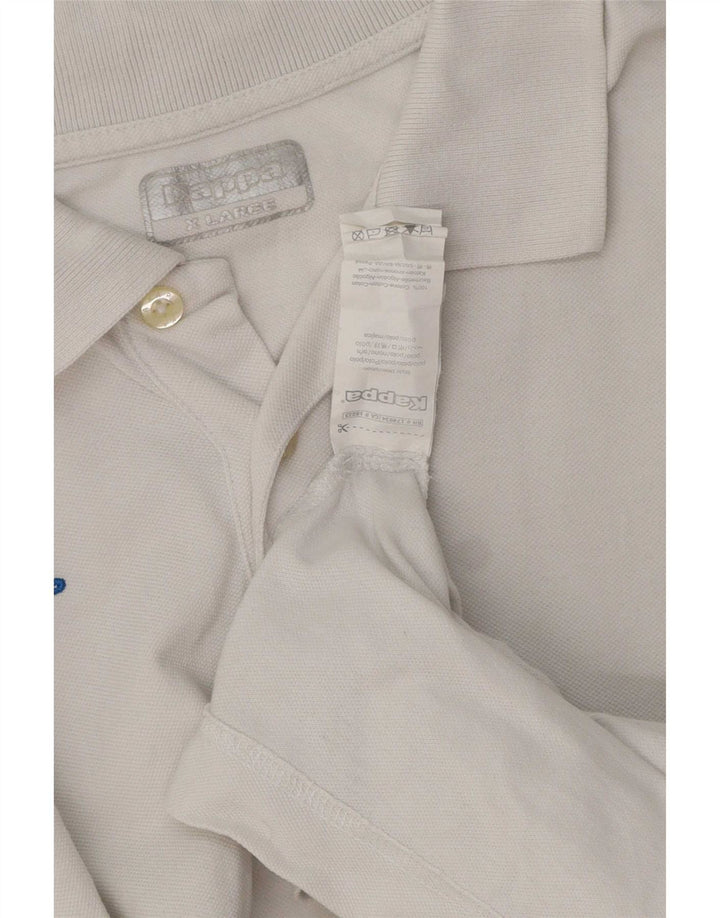 Kappa herre poloshirt XL hvid bomuld
