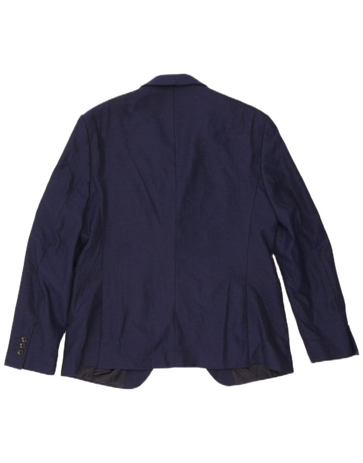 Zara Herre 1-knap blazerjakke EU 54 XL Marineblå