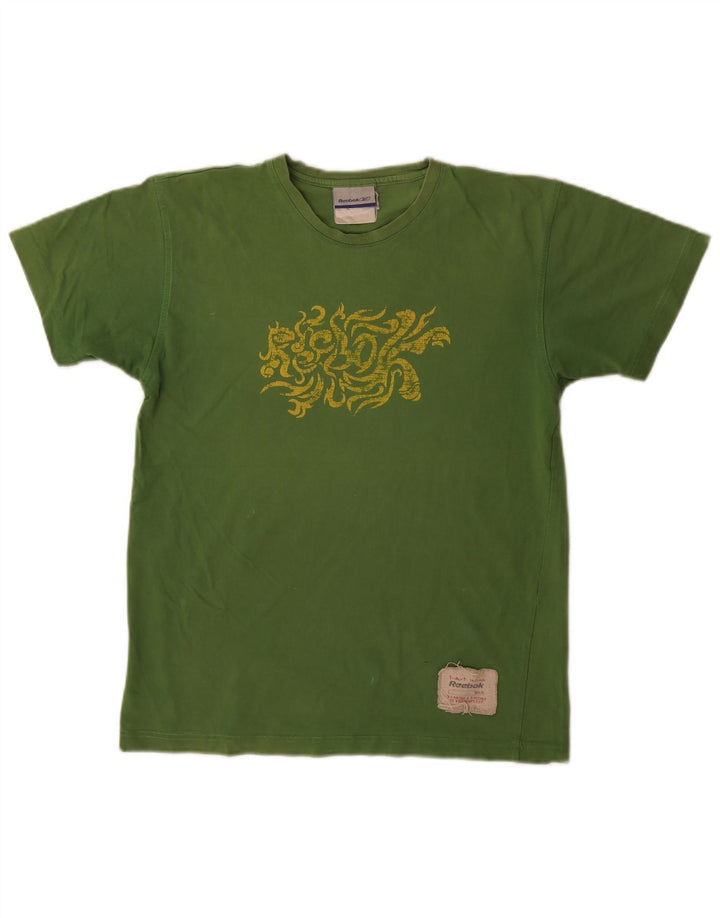 Reebok Herre grafisk T-shirt Top Lille grøn bomuld