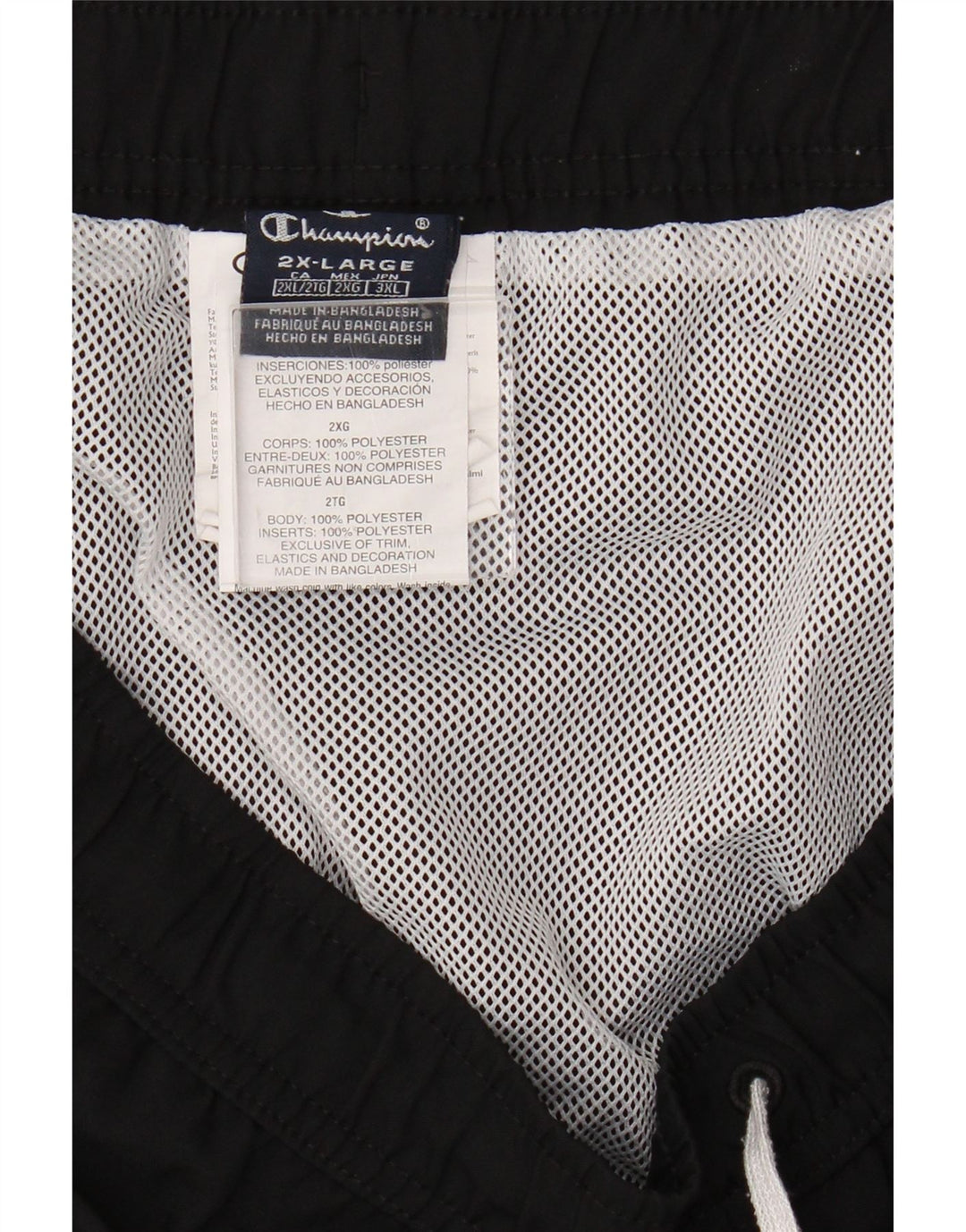 Champion Herre grafiske sportsshorts 2XL sort polyester