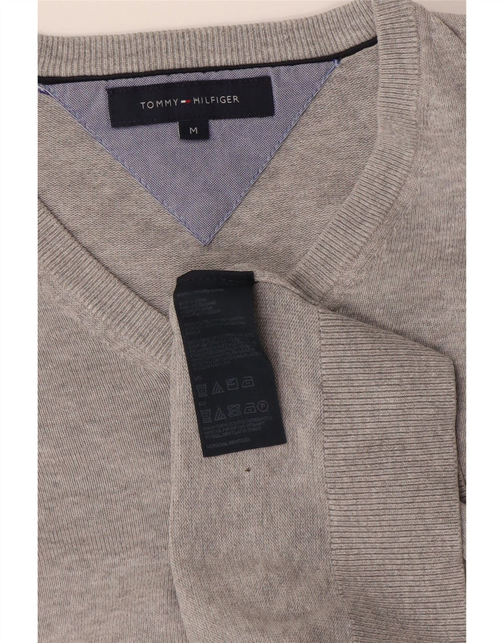 Tommy Hilfiger Herre V-hals sweater Medium Grå Bomuld