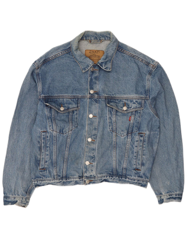 Vintage Dame Oversized Denim Jacket UK 14 Medium Blue