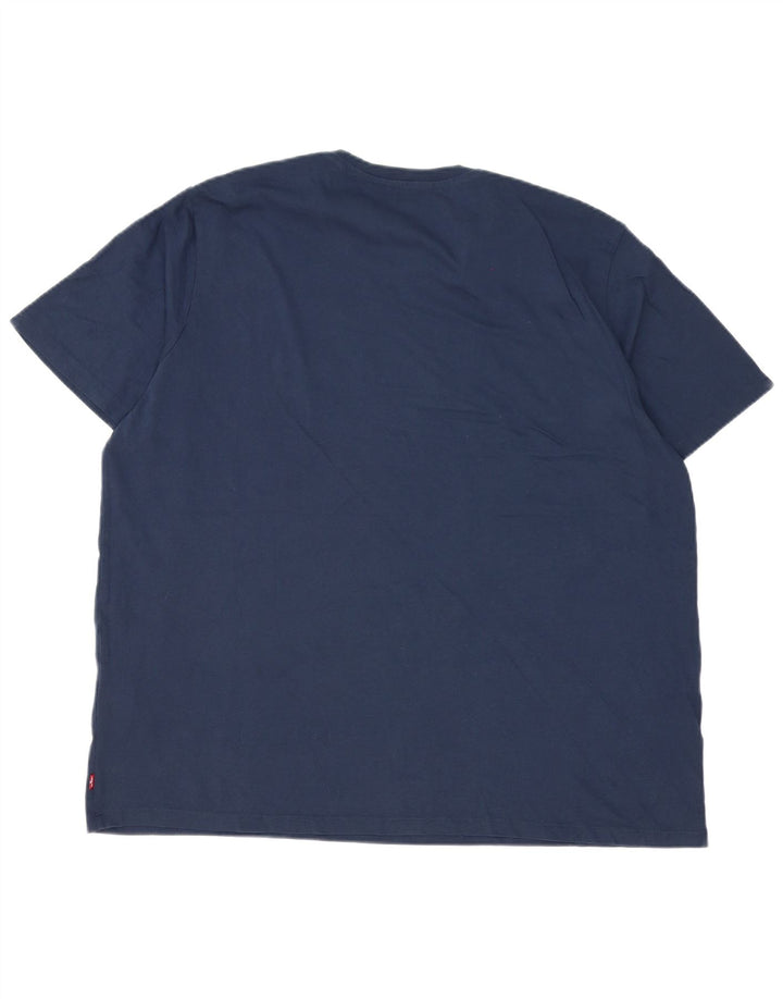 Levi's Grafisk T-shirt top til mænd 2XL marineblå bomuld
