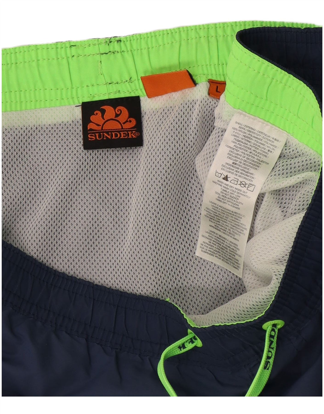 Sundek Herre badeshorts Large Navy Blue Nylon