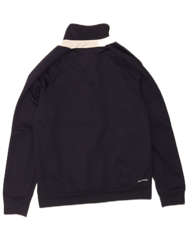 Adidas Drenge Træningsdragt Topjakke 11-12 År Marineblå Polyester
