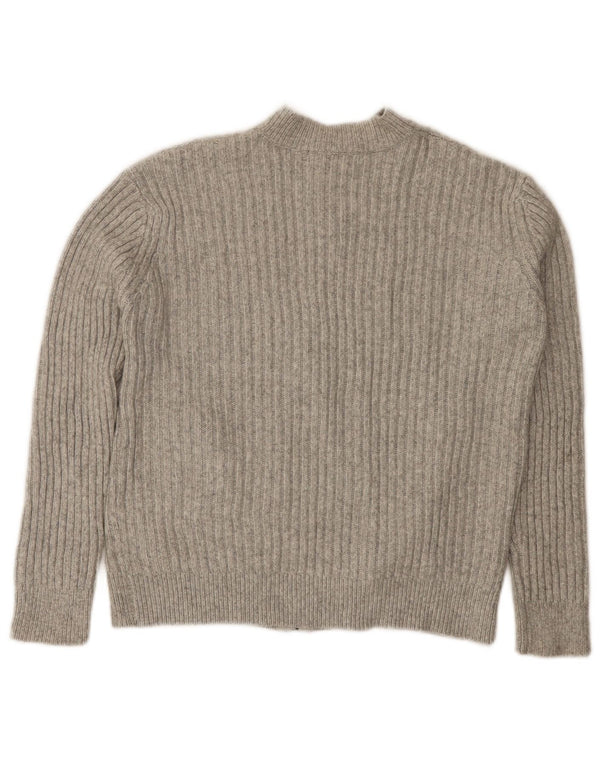 Marks & Spencer Dame Cardigan Sweater UK 10 Small Grå Polyester