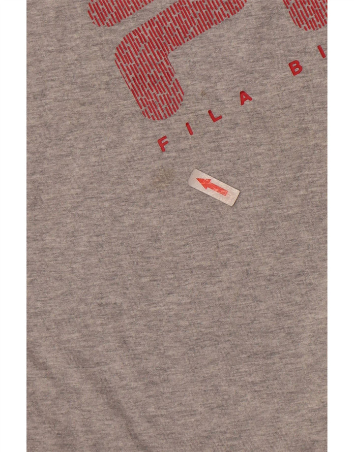 Fila Herre Grafisk T-Shirt Top Medium Grå