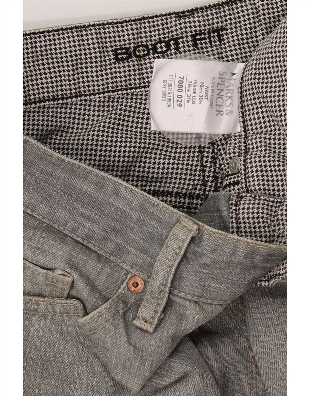 Marks & Spencer Herre Bootcut Jeans W30 L26 Grå Bomuld