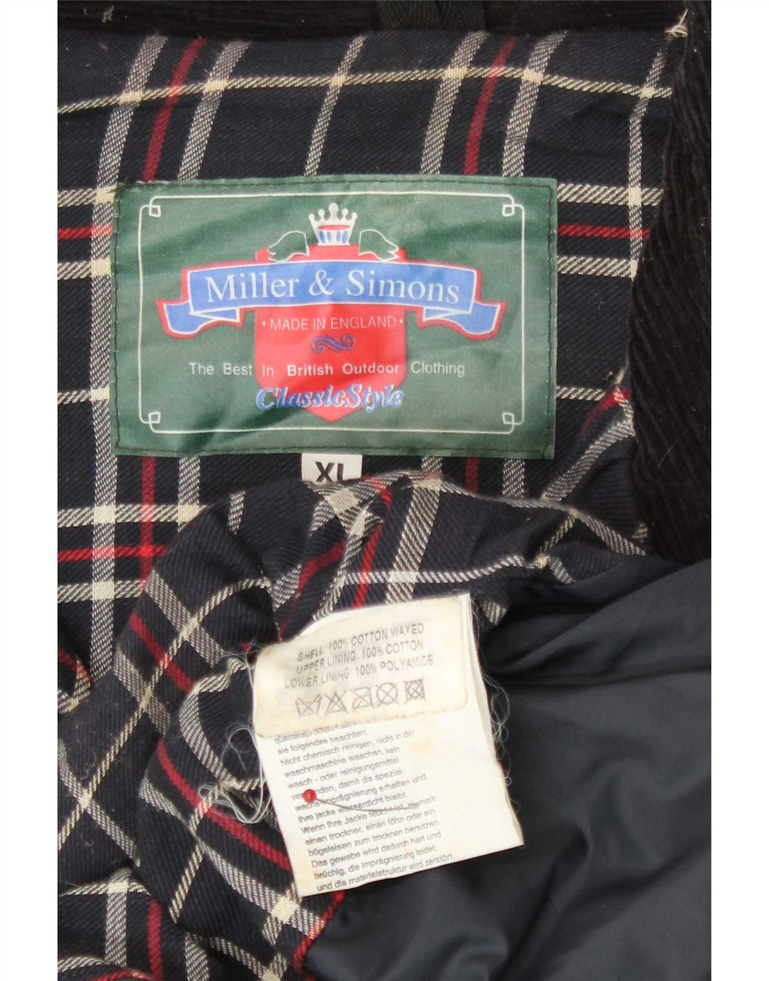 Miller & Simons Herre vokset bomuldsjakke UK 42 XL Sort