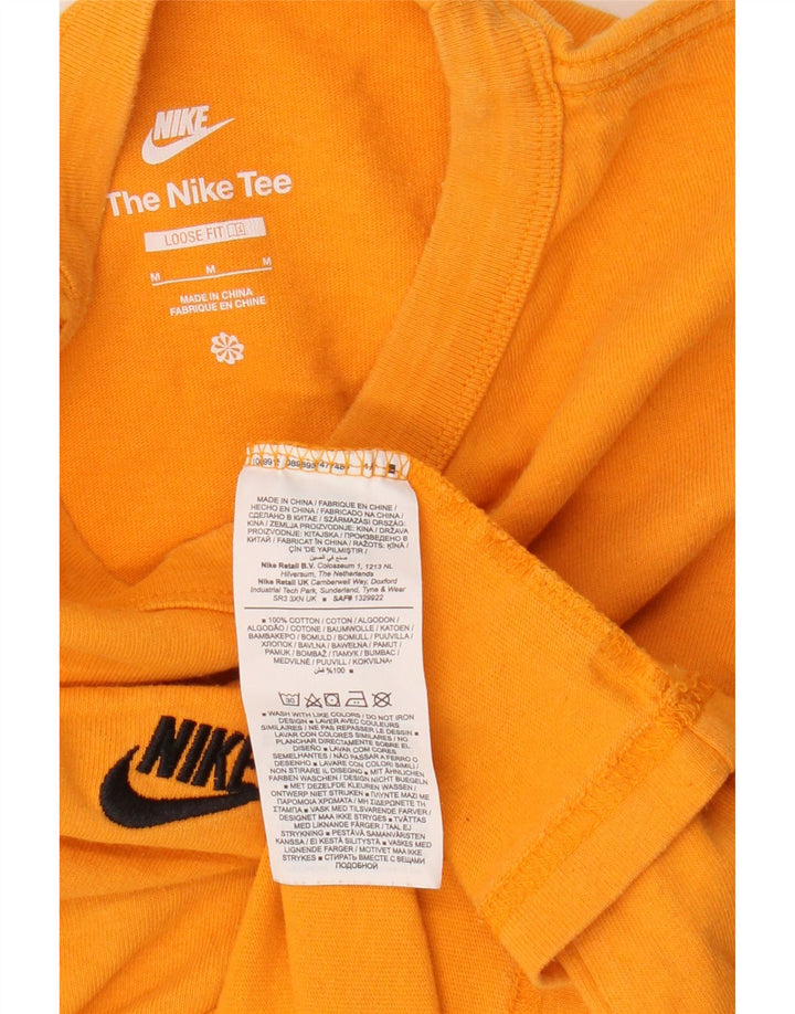 Nike Herre Loose Fit T-shirt Top Medium Orange Bomuld
