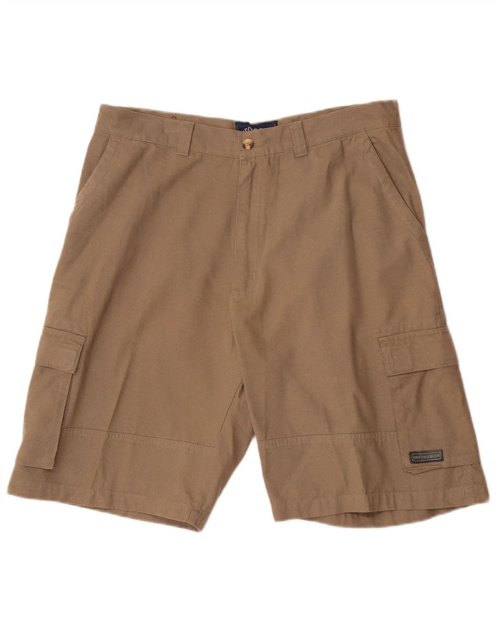 OXFORD BLUE Herre Cargo Shorts XL W38 Beige Bomuld