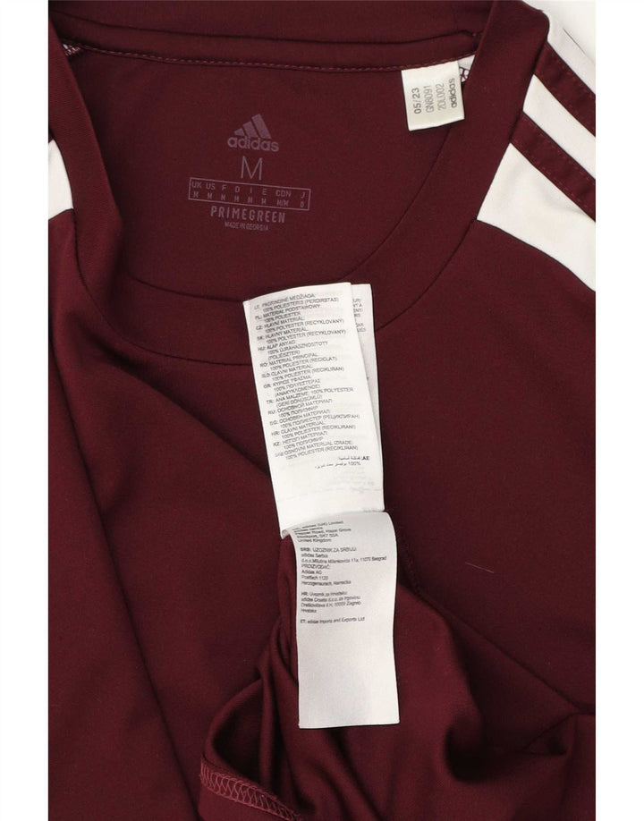 Adidas Herre Aeroready T-Shirt Top Medium Burgundy Polyester